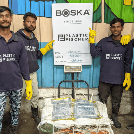 640 kg de plastique retirés du Gange grâce à BOSKA et ses clients