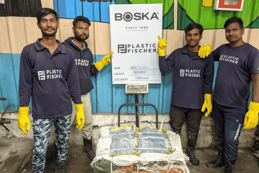 640 kg de plastique retirés du Gange grâce à BOSKA et ses clients