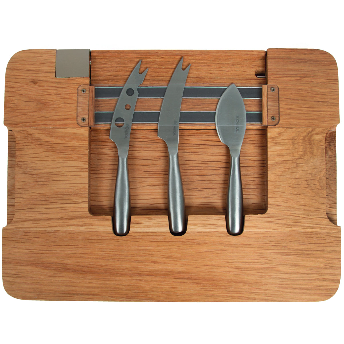 Costway plateau à fromage avec couteaux, planche à fromage en bois avec  tiroir intégré, 4 couteaux - pelle-lame à parmesan/couteau à pâte molle/ couteau à pâte cuite/fourchette - Conforama